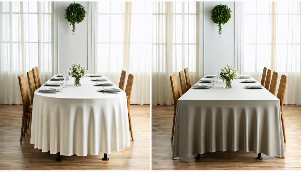 découvrez comment choisir entre une nappe ovale ou rectangulaire en fonction de la forme de votre table pour une décoration harmonieuse et pratique.