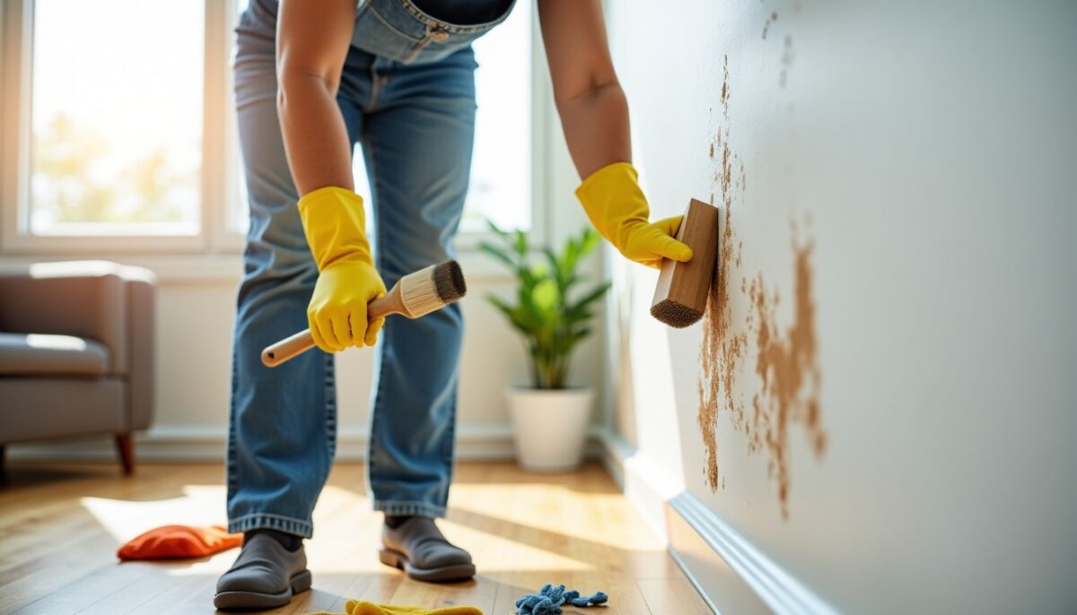 Comment éliminer efficacement les taches de tanin du bois sur vos murs peints ?