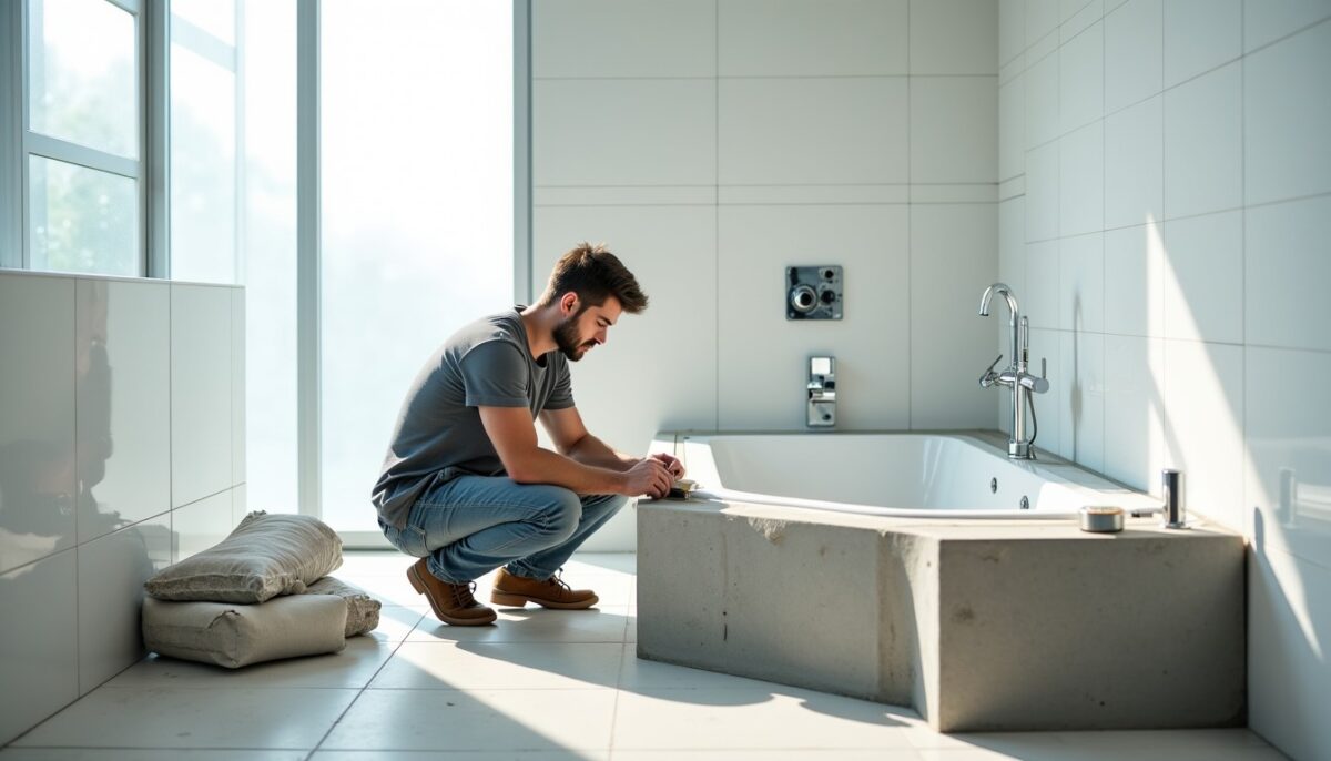 Guide pratique : construire un tablier de baignoire en béton cellulaire pas à pas